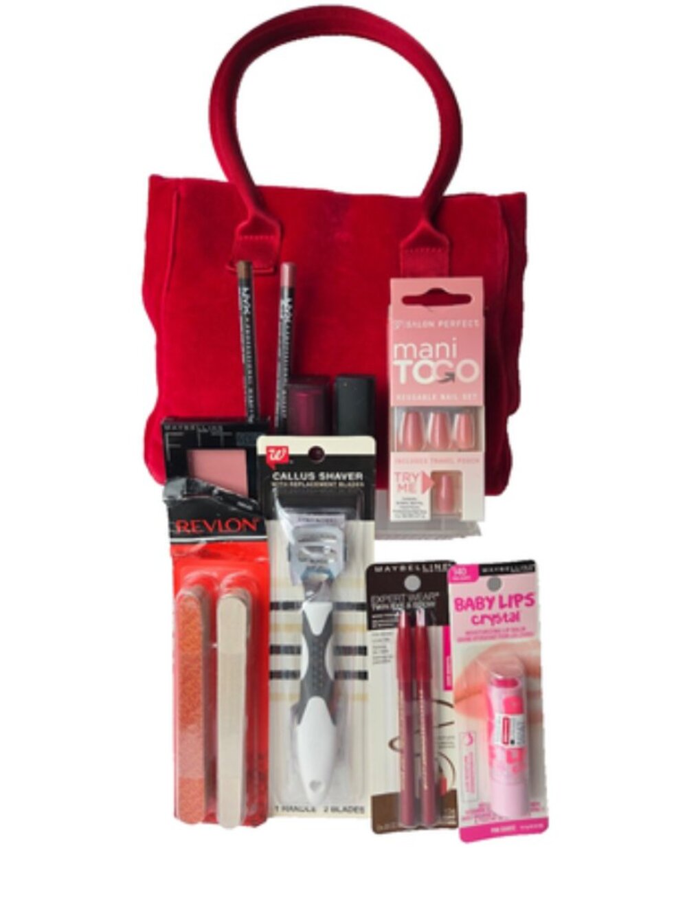 10pc NEW Makeup Lot EYES LIPS FACE NAILS Maybelline NYX L'Oreal Revlon Bonus Bag